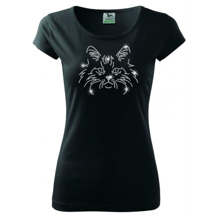 Norwegian Forest Cat T-shirt with rhinestone