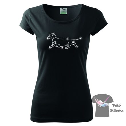 Dachshund Rhinestone T-shirt - Dachshund Crystal Shirt