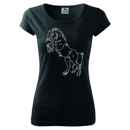 Horse T-shirt with rhinestone