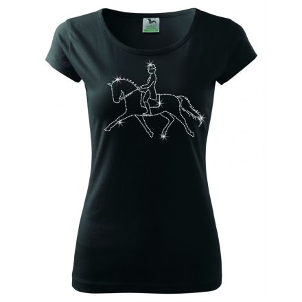 Dressage Horse T-shirt with rhinestone