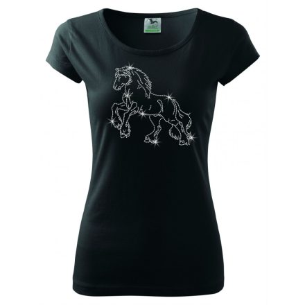 Friesian Horse T-shirt with rhinestone