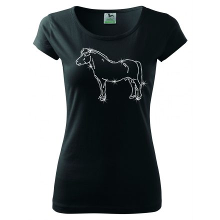 Shetland pony T-shirt with rhinestone