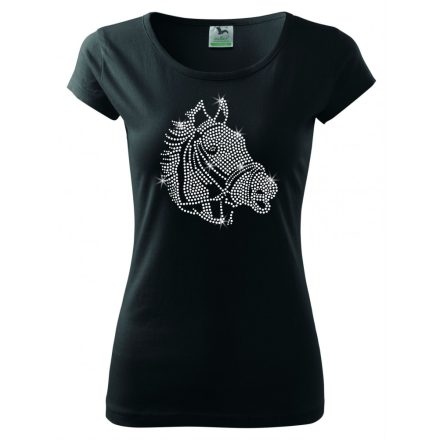 Horse T-shirt with rhinestone