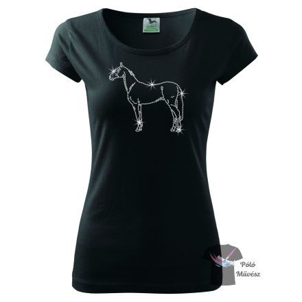 Horse Rhinestone T-shirt - Horse Crystal Shirt
