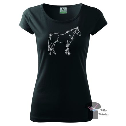 American Paint Horse Rhinestone T-shirt - Horse Crystal Shirt