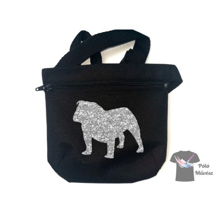 English Bulldog Dog Treat bag with adjustable belt