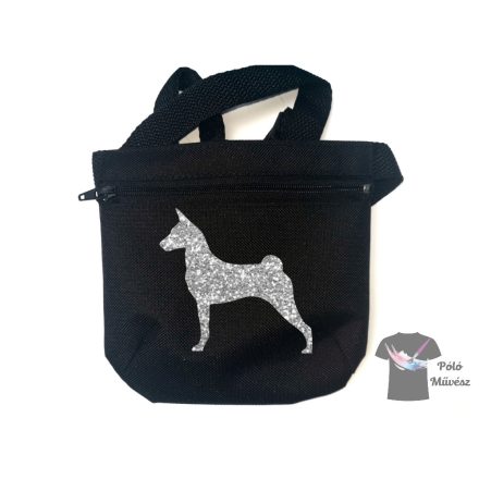 Basenji Dog Treat bag with adjustable belt