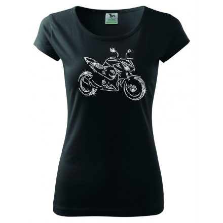 Kawasaki Z800 motorbike T-shirt with rhinestone