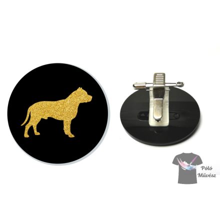 American Staffordshire Terrier Ring Number Clip