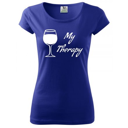 Wine T-shirt - Wine is my therapy