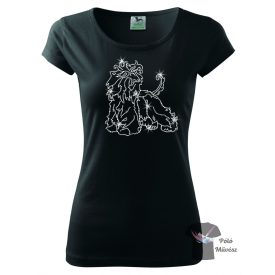 Afghan Hound Rhinestone T-shirt - Afghan Hound Crystal Shirt