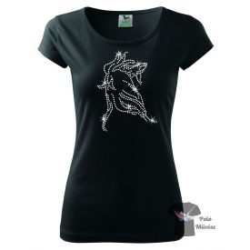 Afghan Hound Rhinestone T-shirt - Afghan Hound Crystal Shirt