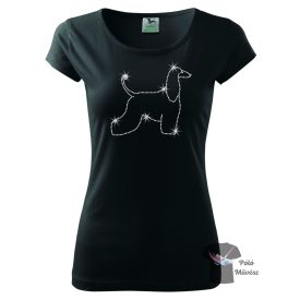 Afghan Hound Rhinestone T-shirt - Afghan Hound Crystal Shirt