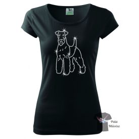   Airedale Terrier Rhinestone T-shirt - Airedale Terrier Crystal Shirt