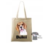 Beagle shopping bag with custom name