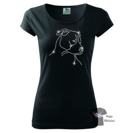  American Staffordshire Terrier Rhinestone T-shirt - Amstaff Crystal Shirt