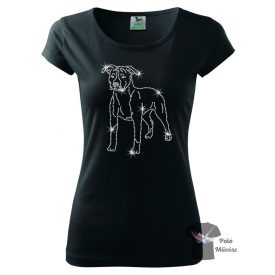   American Staffordshire Terrier Rhinestone T-shirt - Amstaff Crystal Shirt