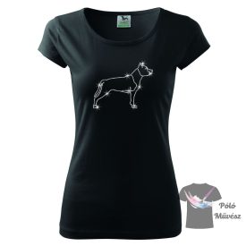   American Staffordshire Terrier Rhinestone T-shirt - Amstaff Crystal Shirt