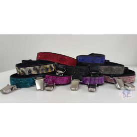 Ringnumber holder armband with rhinestones - crystal AB
