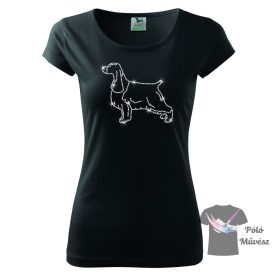   English Springer Spaniel Rhinestone T-shirt - English Springer Spaniel Crystal Shirt