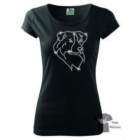   Australian Shepherd  Rhinestone T-shirt - Aussie Crystal Shirt