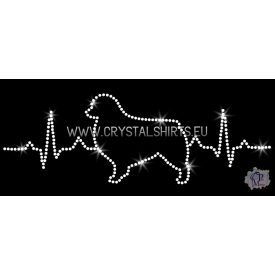   Australian Shepherd Iron-on Rhinestone Pattern - Aussie Crystal Hot Fix Design