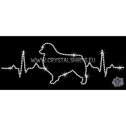 Australian Shepherd Iron-on Rhinestone Pattern - Aussie Crystal Hot Fix Design