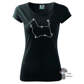   Australian Silky Terrier Rhinestone T-shirt - Australian Silky Terrier Crystal Shirt