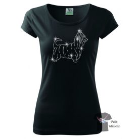  Australian Silky Terrier Rhinestone T-shirt - Australian Silky Terrier Crystal Shirt