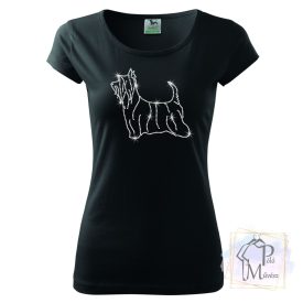   Australian Silky Terrier Rhinestone T-shirt - Australian Silky Terrier Crystal Shirt