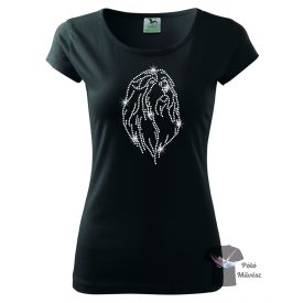   Bearded Collie Rhinestone T-shirt - Bearded Collie Crystal Shirt