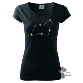   Bearded Collie Rhinestone T-shirt - Bearded Collie Crystal Shirt