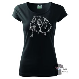 Beagle Rhinestone T-shirt - Beagle Crystal Shirt