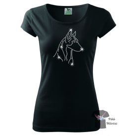 Belgian Shepherd Rhinestone T-shirt - Malinois Crystal Shirt