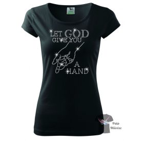 Religion rhinestone T-shirt
