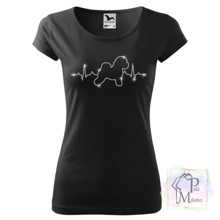 Bichon Frise Rhinestone T-shirt - Bichon Frise Crystal Shirt