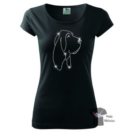Bloodhound Rhinestone T-shirt - Bloodhound Crystal Shirt
