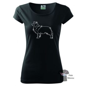   Border Collie Rhinestone T-shirt - Border Collie Crystal Shirt
