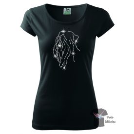  Black Russian Terrier Rhinestone T-shirt - Black Russian Terrier Crystal Shirt