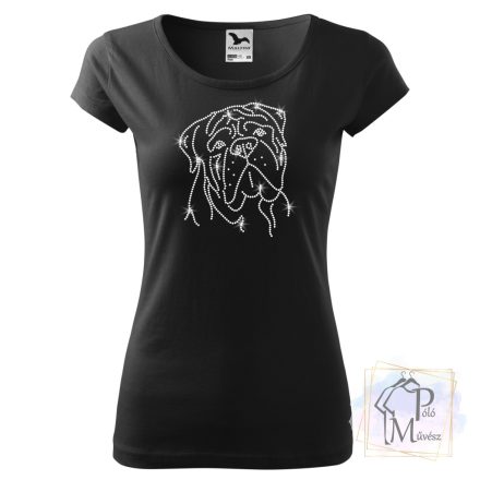 Bullmastiff Rhinestone T-shirt - Bullmastiff Crystal Shirt