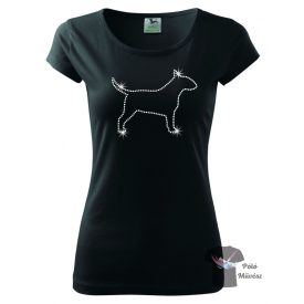 Bull Terrier Rhinestone T-shirt - BullTerrier Crystal Shirt