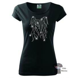   Chinese Crested Rhinestone T-shirt - Chinese Crested Crystal Shirt