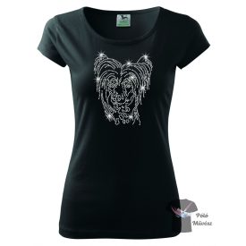   Chinese Crested Rhinestone T-shirt - Chinese Crested Crystal Shirt