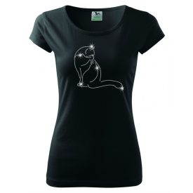Cat rhinestoneT-shirt - Cat Crystal Shirt