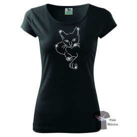 Cat rhinestoneT-shirt - Cat Crystal Shirt