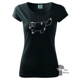 Cat rhinestone T-shirt - Cat Crystal Shirt