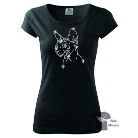 Cat rhinestone T-shirt - Cat Crystal Shirt