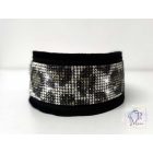 Grey Leopard Luxury Martingale Dog Collar with rhinestones - Rhinestone Bling Dog Collar