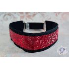 Red Luxury Martingale Dog Collar with rhinestones - Rhinestone Bling Dog Collar