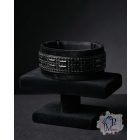 Black Pearl Luxury Martingale Dog Collar with rhinestones - Rhinestone Bling Dog Collar